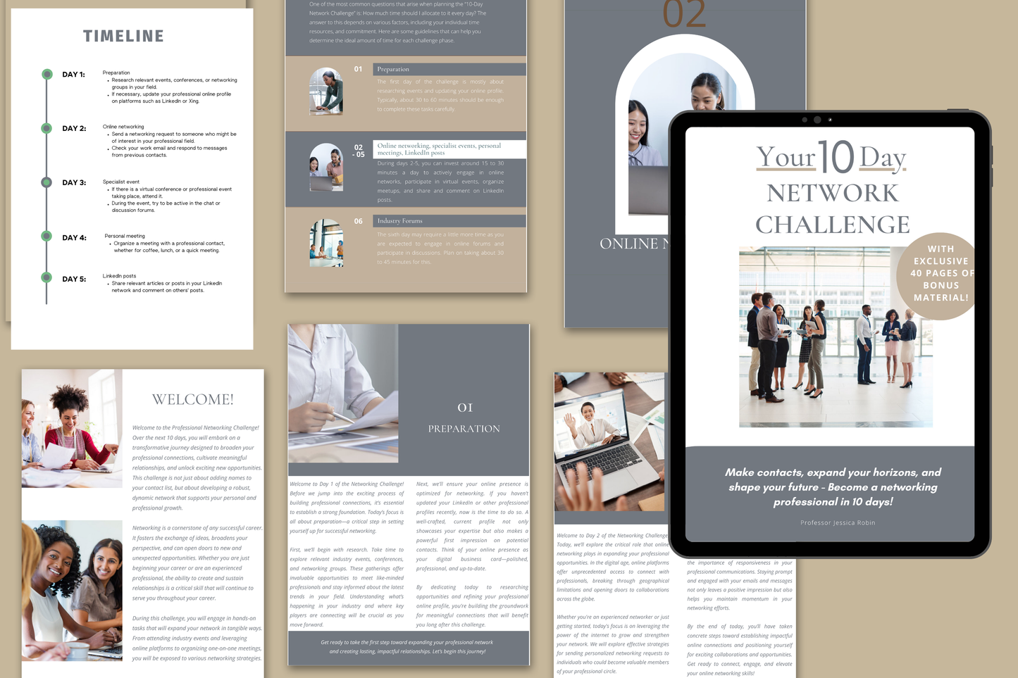 10 Day Network Challenge - How to Successfully Network in 2025 - Workbook (120 Pages) *DIGITAL DOWNLOAD