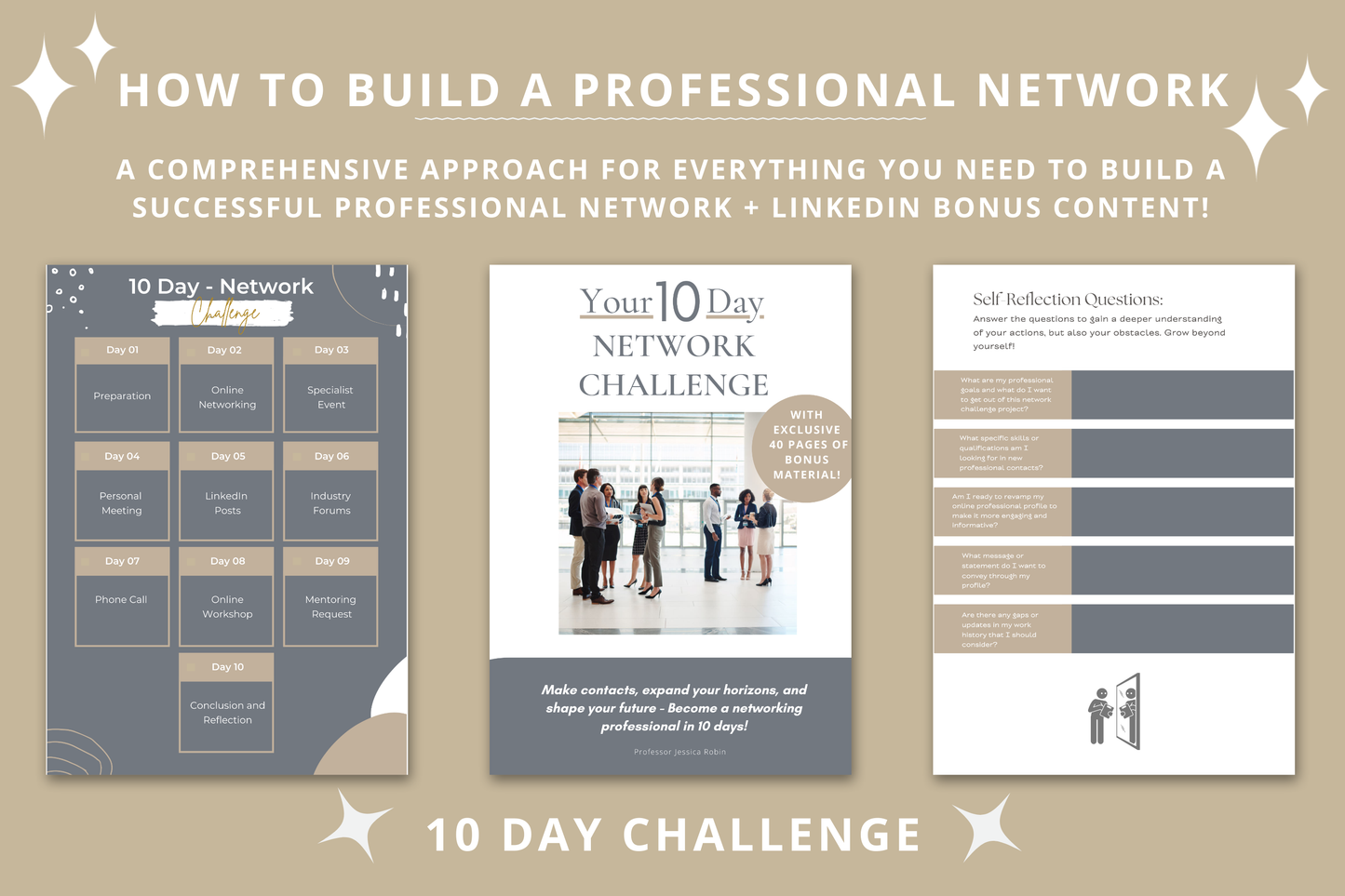 10 Day Network Challenge - How to Successfully Network in 2025 - Workbook (120 Pages) *DIGITAL DOWNLOAD