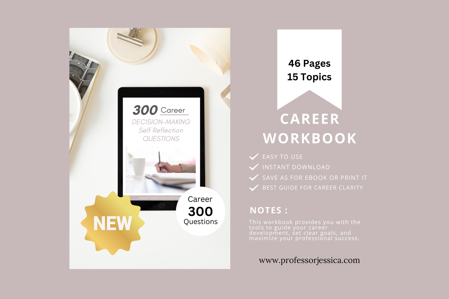 FREE 2025 Career Decision Making Workbook (300 Questions) 46 Pages *DIGITAL DOWNLOAD*